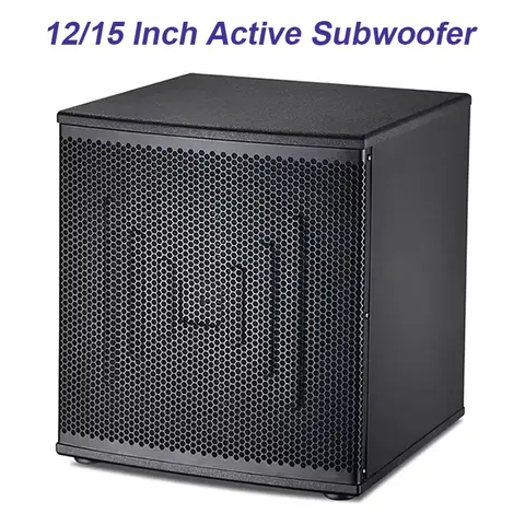12/15 Inch Active Speaker 300/400W Subwoofer High Power Sound Box 15-200Hz Audio for Home Theater Sound System Karaoke DJ Studio