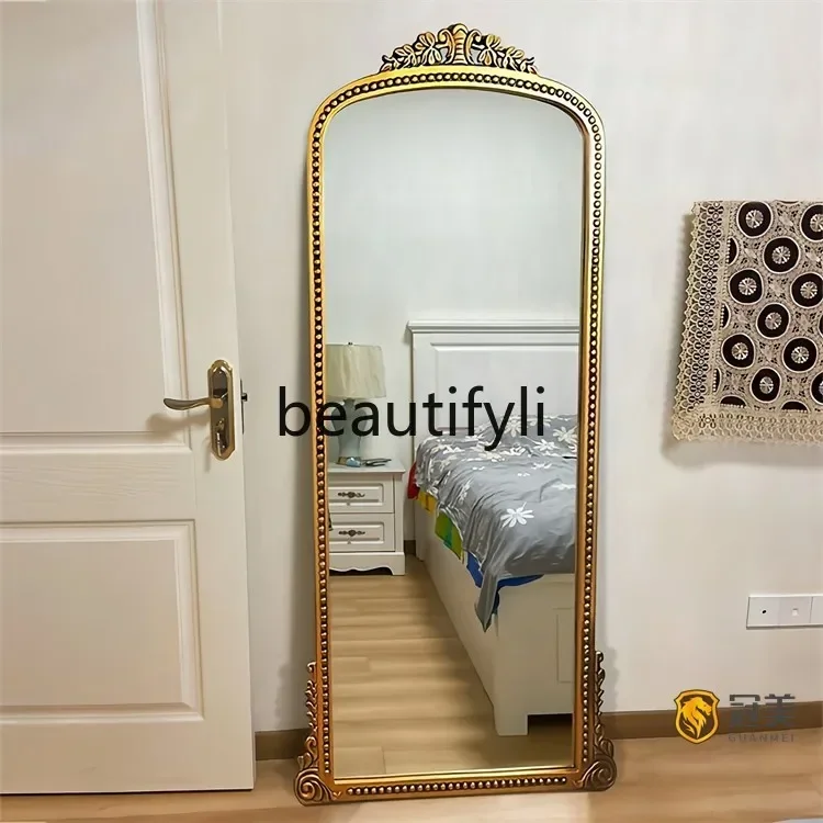 

ssK178 ss25 ss American full-length mirror bedroom home, retro carving, floor-to-ceiling, French wall-mounted, fitting mirror 25