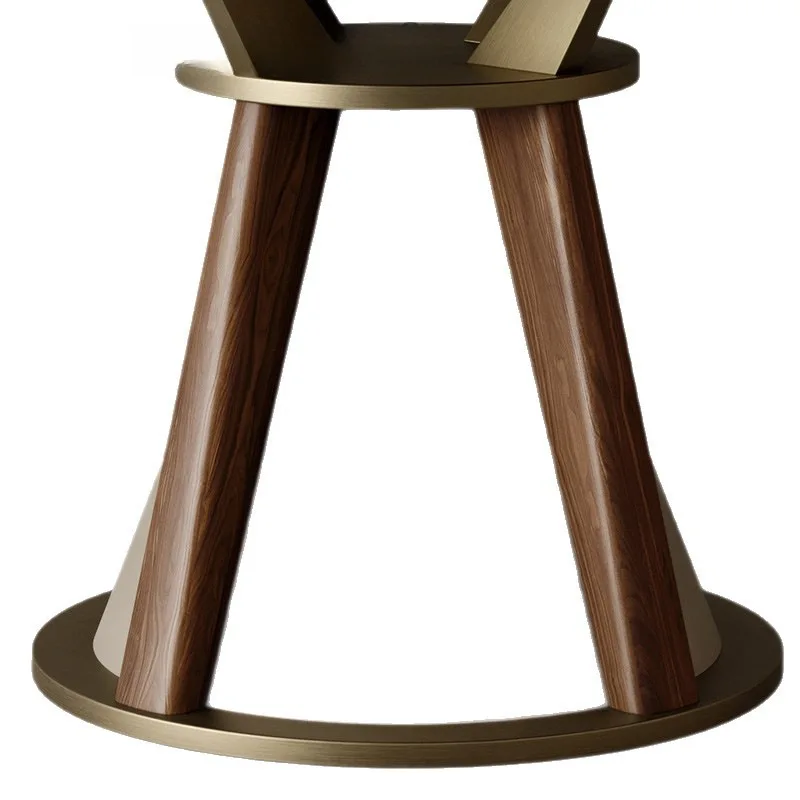 Light luxury medieval style, North American black walnut, solid wood dining table, high-end round dining table