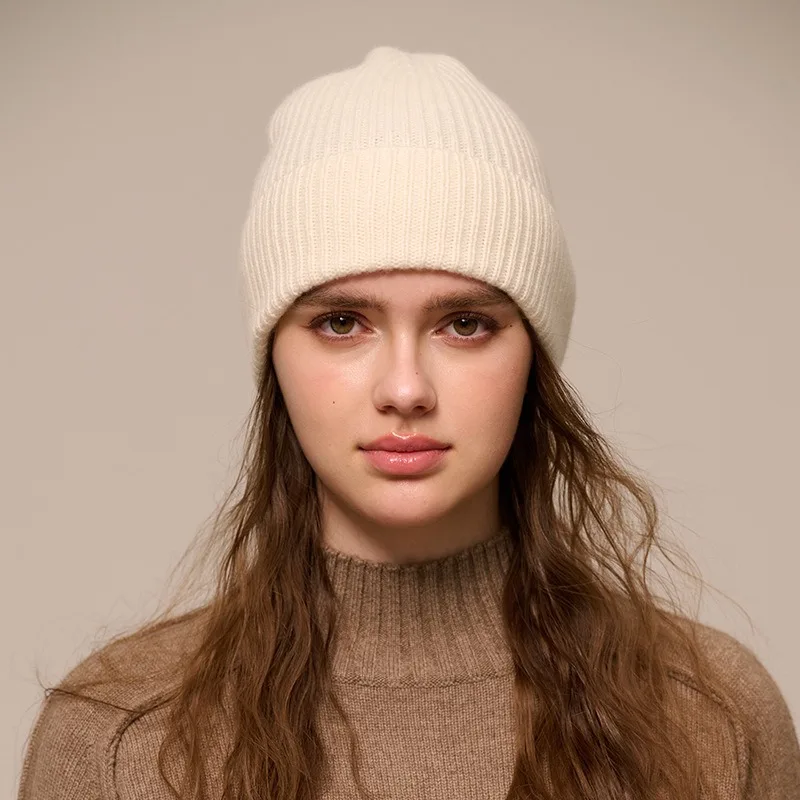 Кашемировая вязаная шапка для пары, теплая ветрозащитная шапка для мужчин и женщин, такая же корейская версия купольной шапки, новая осень и зима