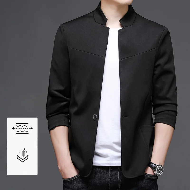 2024 Autumn New Business Casual Formal Wear Suit Jacket, Lightweight Antistatic Non-Ironing Easy Care M-4XL, Daily Elegant Top