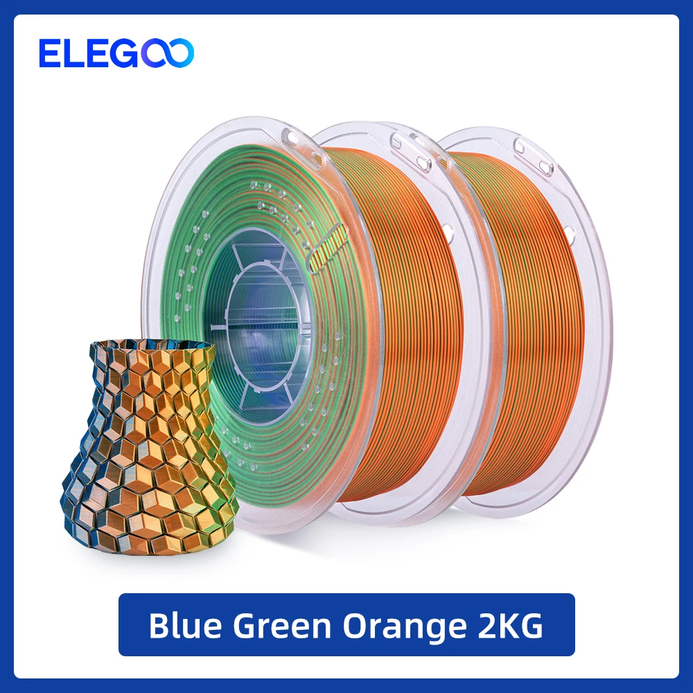 ELEGOO 2KG Zijde PLA Filament 1.75mm 3D Printer Filament voor FDM 3D Printers Elegoo PLA voor Elegoo Centauri Carbon