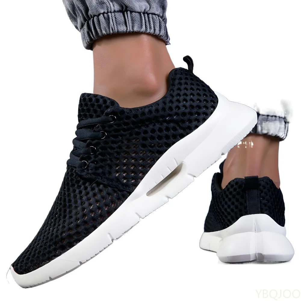 Scarpe sportive da uomo traspiranti per esterni leggere e traspiranti primaverili e autunnali con cinturino in tinta unita