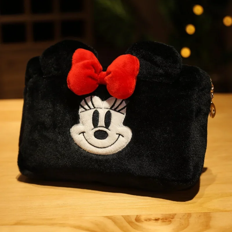 Disney Mickey Minnie Stitch Cosmetic Bag Women Cartoon Handbags Purses Chip&Dale Makeup Organizer Storage Girls Pencil Case Bags