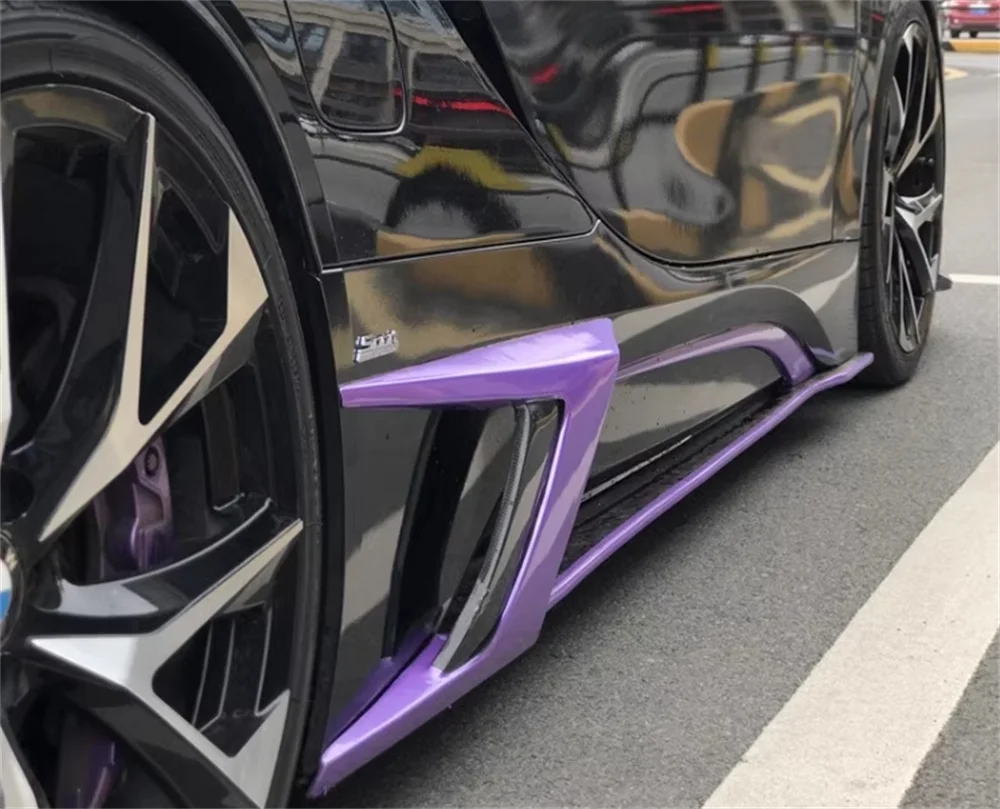 Высококачественные боковые юбки из углеродного волокна, комплект кузова для автомобильных аксессуаров в стиле I8 TC