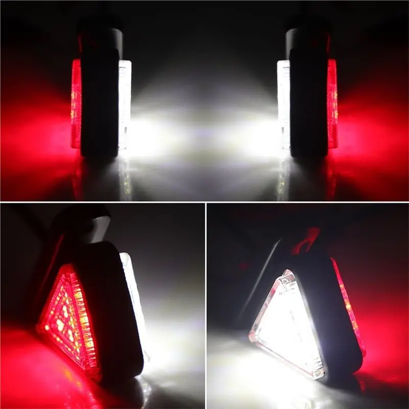 Reliable-Brake Tail Light LED Side Marker Light For Truck Double Faced Triangle For Trailer Lorry Pickup RV