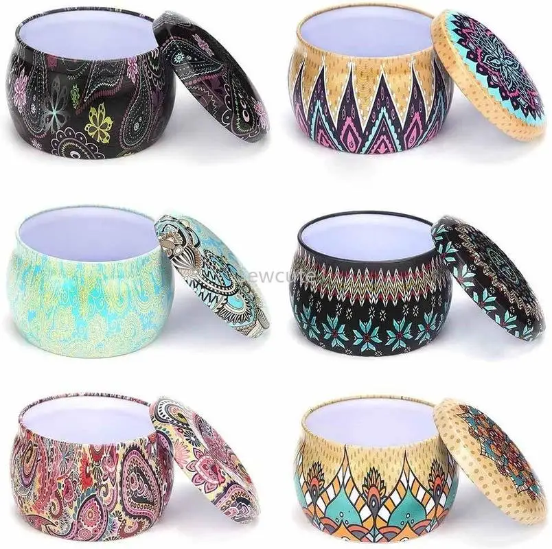 6 Pcs Candle Tin Jars 3