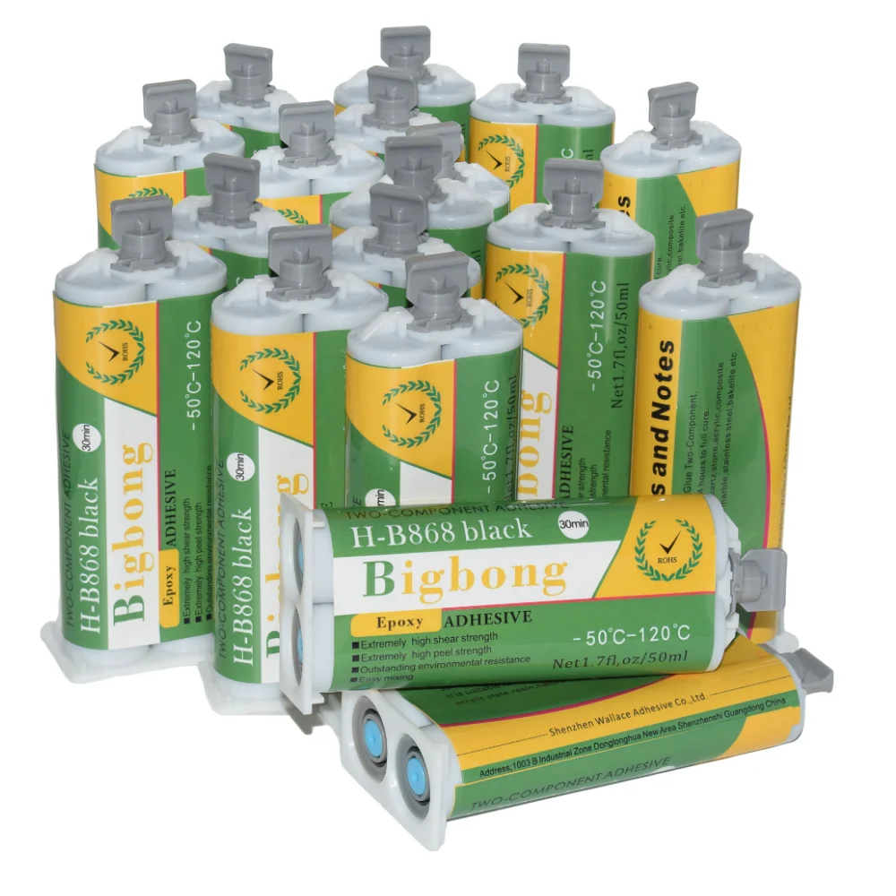 20 Stück Epoxidharz 1:1 Schwarzer Klebstoff 50ml AB-Kleber Hochtemperaturbeständig bis -50°C ℃ -120 ℃ Klebstoff für 50ml Klebepistolen 1:1 Kartuschenpistolen-Werkzeug – Detail 2