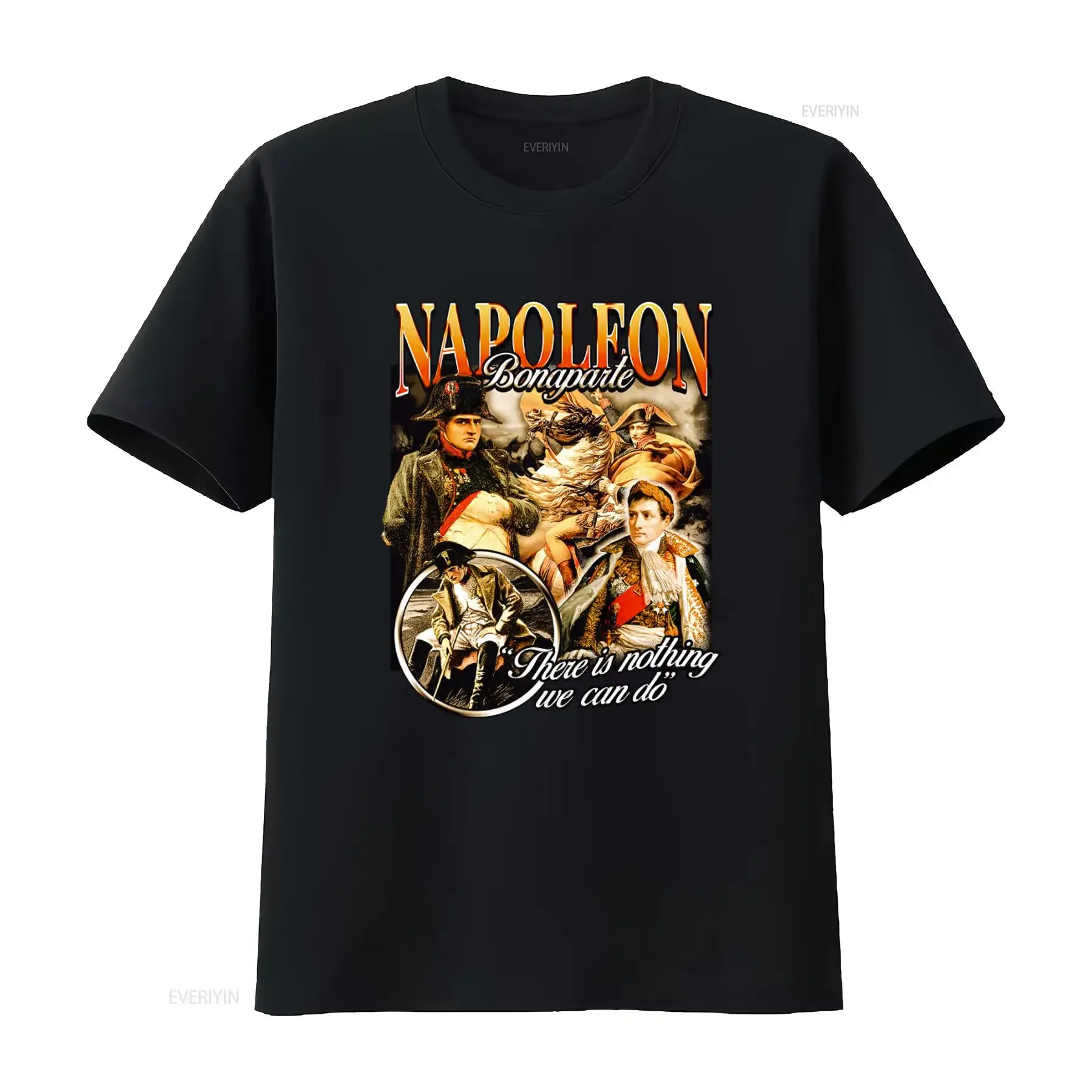 T-shirt vintage style années 90 Napoléon Bonaparte « There Is Nothing We Can Do » délavé décontracté unisexe homme légèrement usé