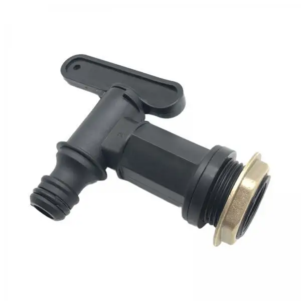 5x Water Butt Tap Tank Tap Adapter Black Sturdy Water Hose Connector for Tank Faucet