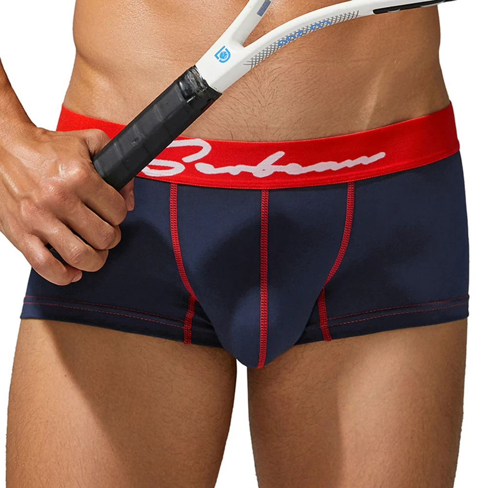 

Mens Boxer Shorts Low Waist Elastic Lingerie Pouch Trunks Sports Breathable Underpants Mens Sexy Underwear Summer Men's Panties