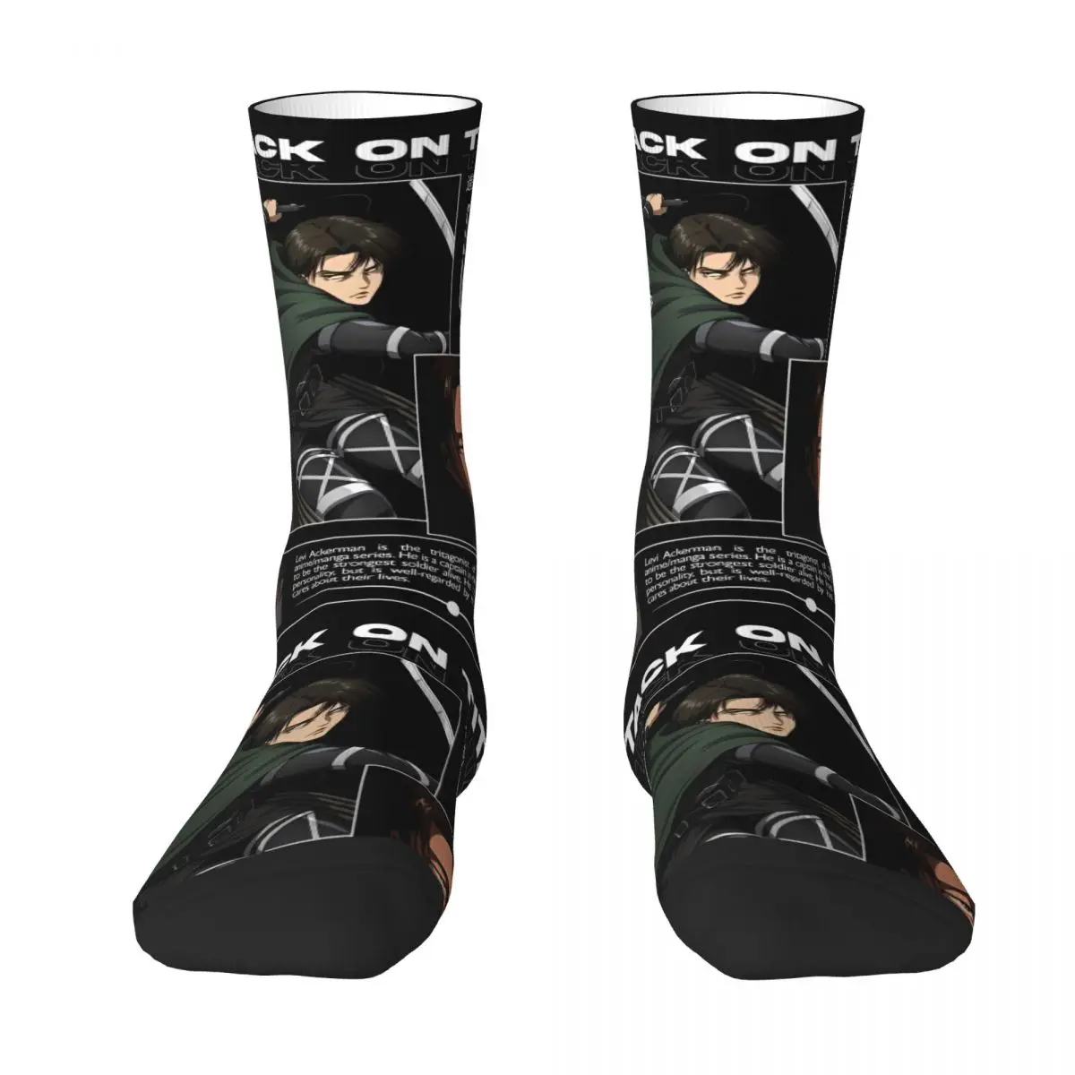 Chaussettes de Couple Anime attaque sur Titan, bas de bande dessinée japonaise, chaussettes confortables rétro de printemps, chaussettes de course antidérapantes