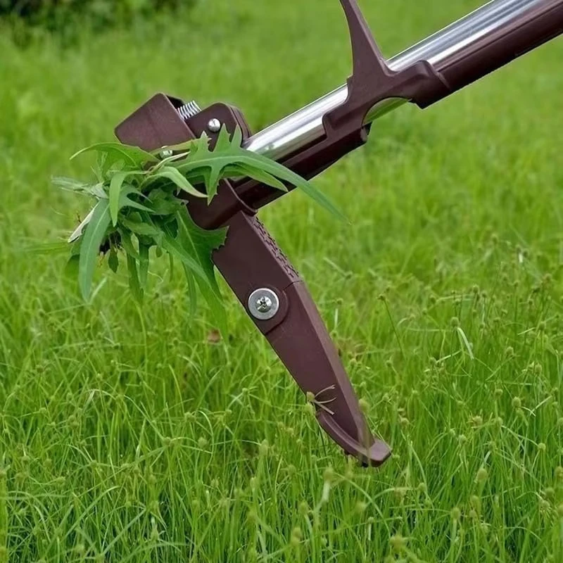 Manual vertical weeder, heavy duty garden weeding tool