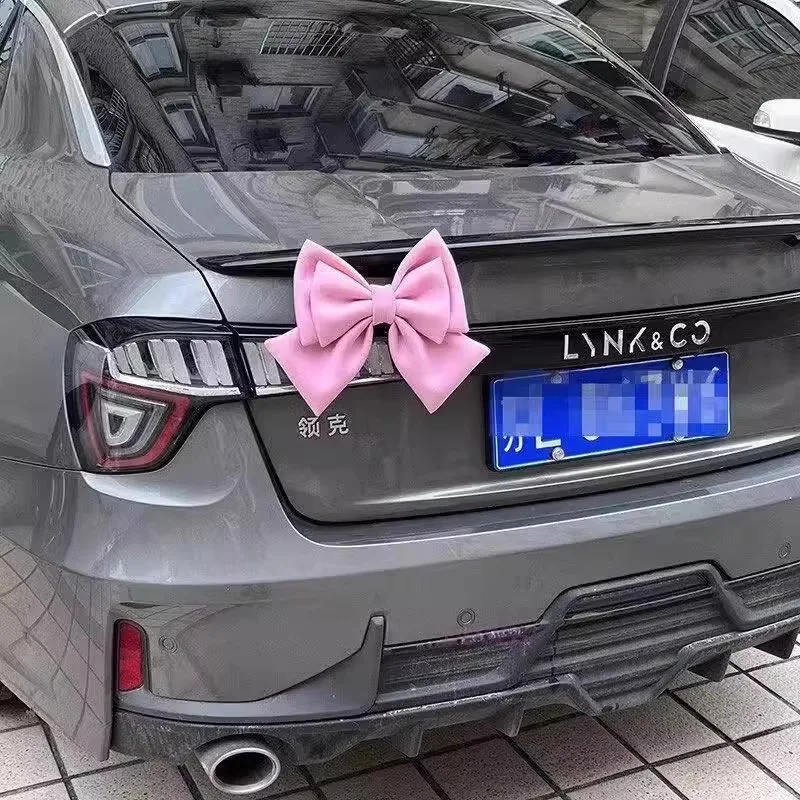 

Автомобильный бант, розовые автомобильные аксессуары для женщин, внешний милый декор автомобиля, подходит для всех моделей автомобилей, эстетика автомобиля, подарок P1