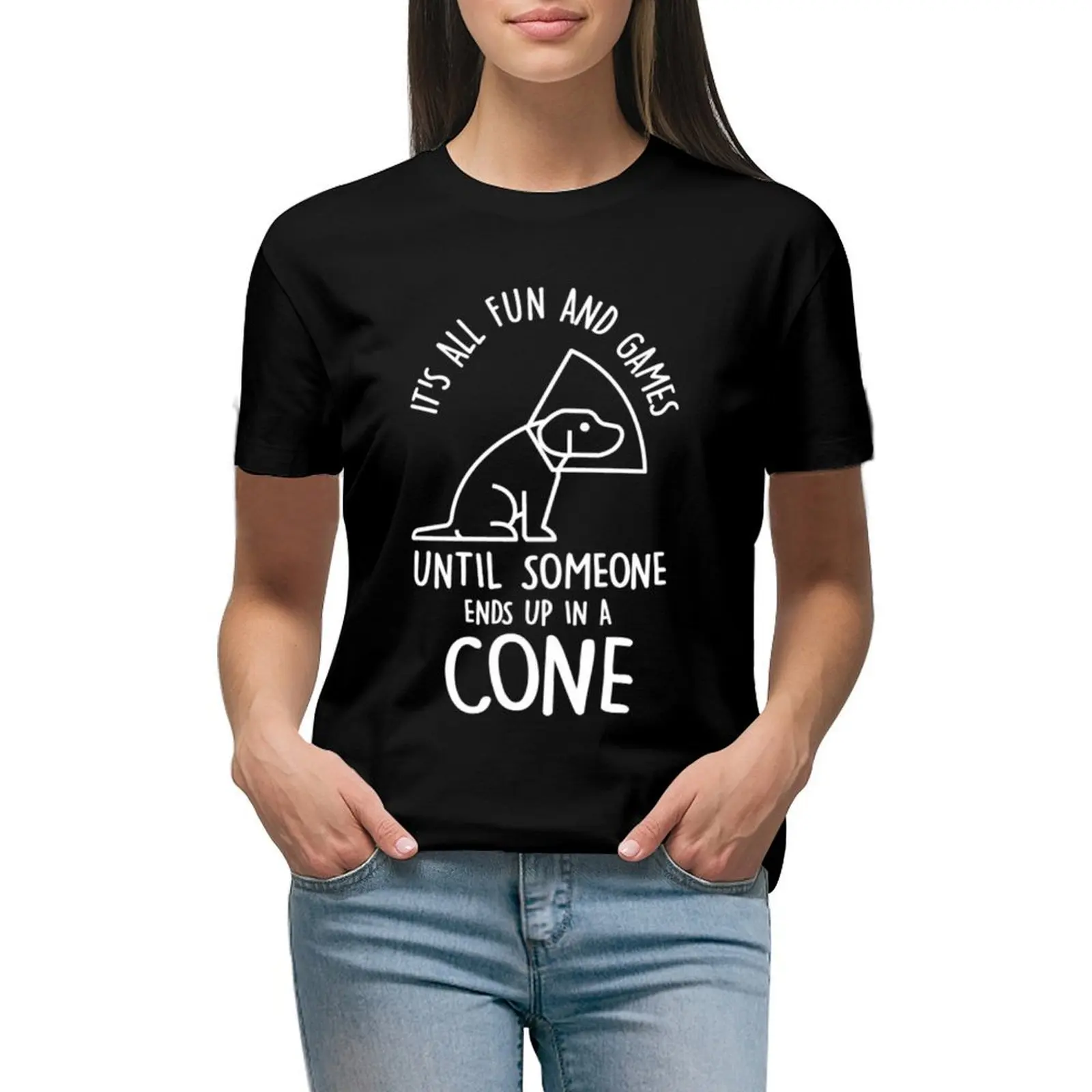 

It&39;S All Fun And Games Until Someones Ends Up In A Cone T-shirt Blouse rock and roll t shirts for Women