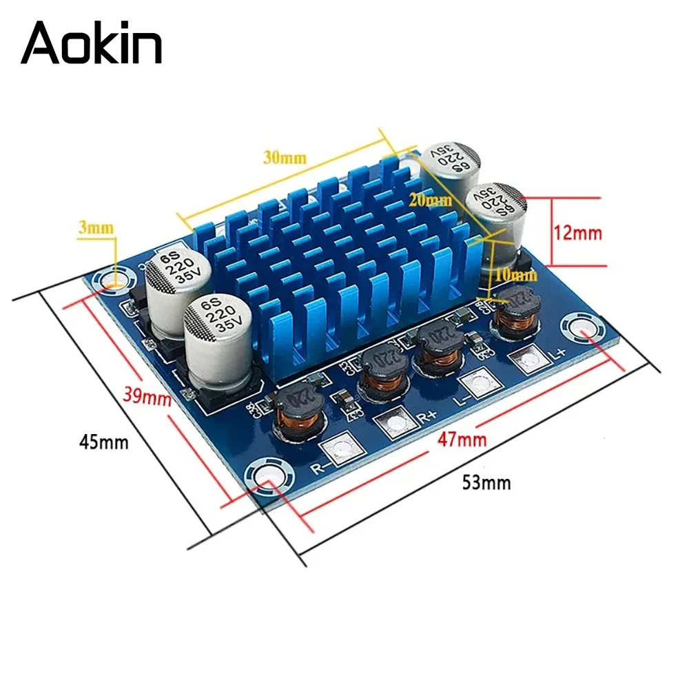 TPA3110 XH-A232 30W+30W 2.0 Channel Digital Stereo Audio Power Amplifier Board DC 8-26V 3A