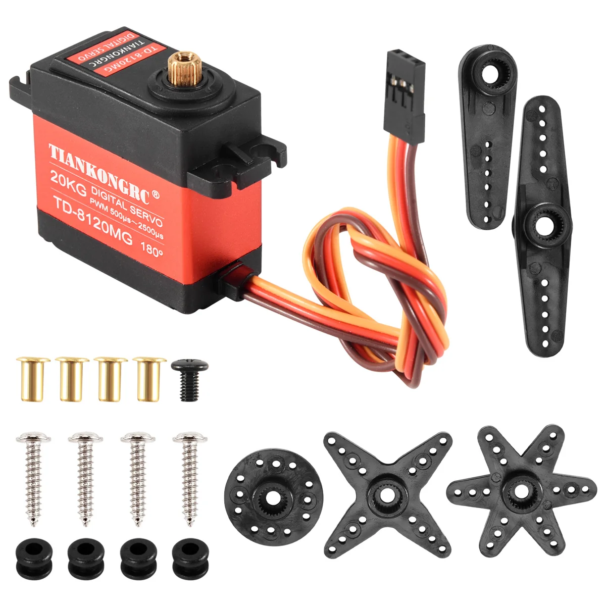 تيانكونغرك-معدات معدنية رقمية مضادة للماء ، سيارة موديل بجهاز تحكم عن بعد ، 20 * عزم دوران عالي ، زاوية ، سيرفو