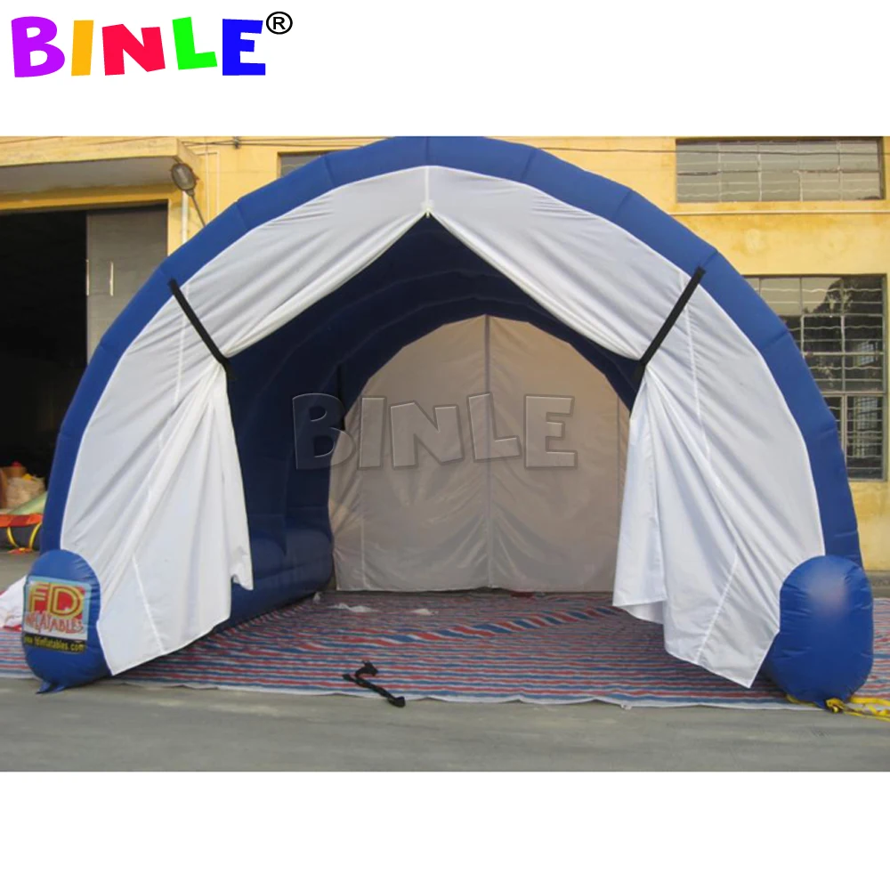 Customized blue waterproof portable inflatable car garage tent inflatable tunnel marquee for commercial events