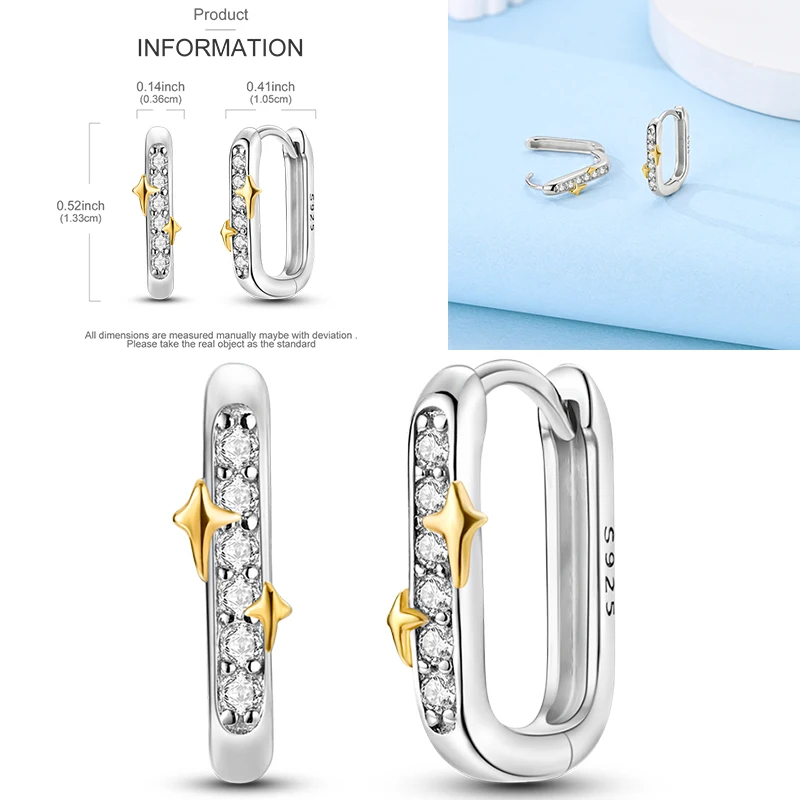 925 Sterling Silber Creolen Pfotenabdruck Blumenstrauß Kleeblatt Lavendel Fisch Bunter Schmuck Geschenk für Frauen und Mädchen – Detail 29