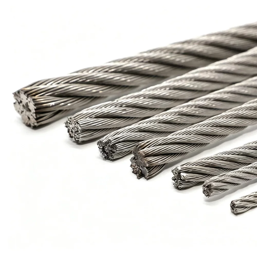 Weiyi 5/10 Meter Steel Wire Rope Flexible Soft Transparent Cable 7x7 Or 7x19 Lighting Curtain Cord Suspension Ropes