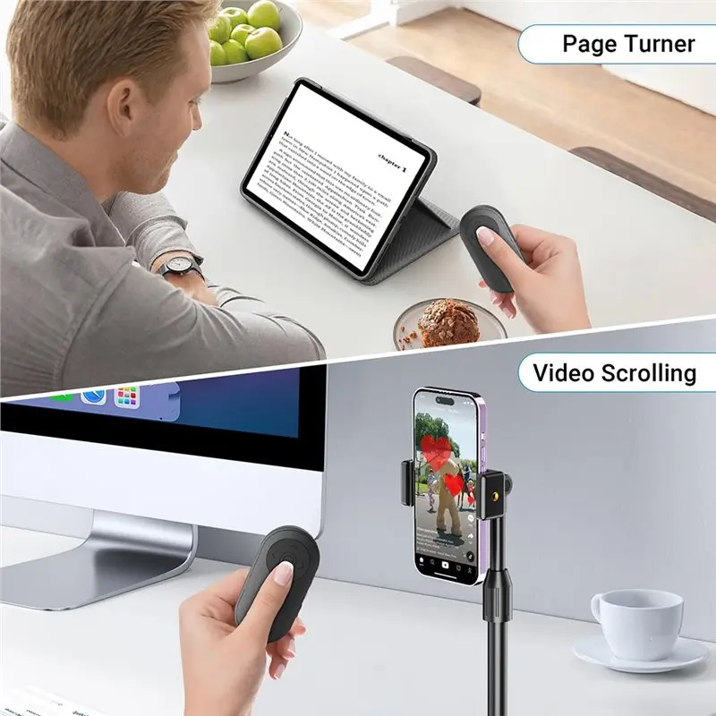 A33T Wireless Remote Control Shutter for & Android, Zoom, Front/Rear Switch, Ideal for TikTok Video