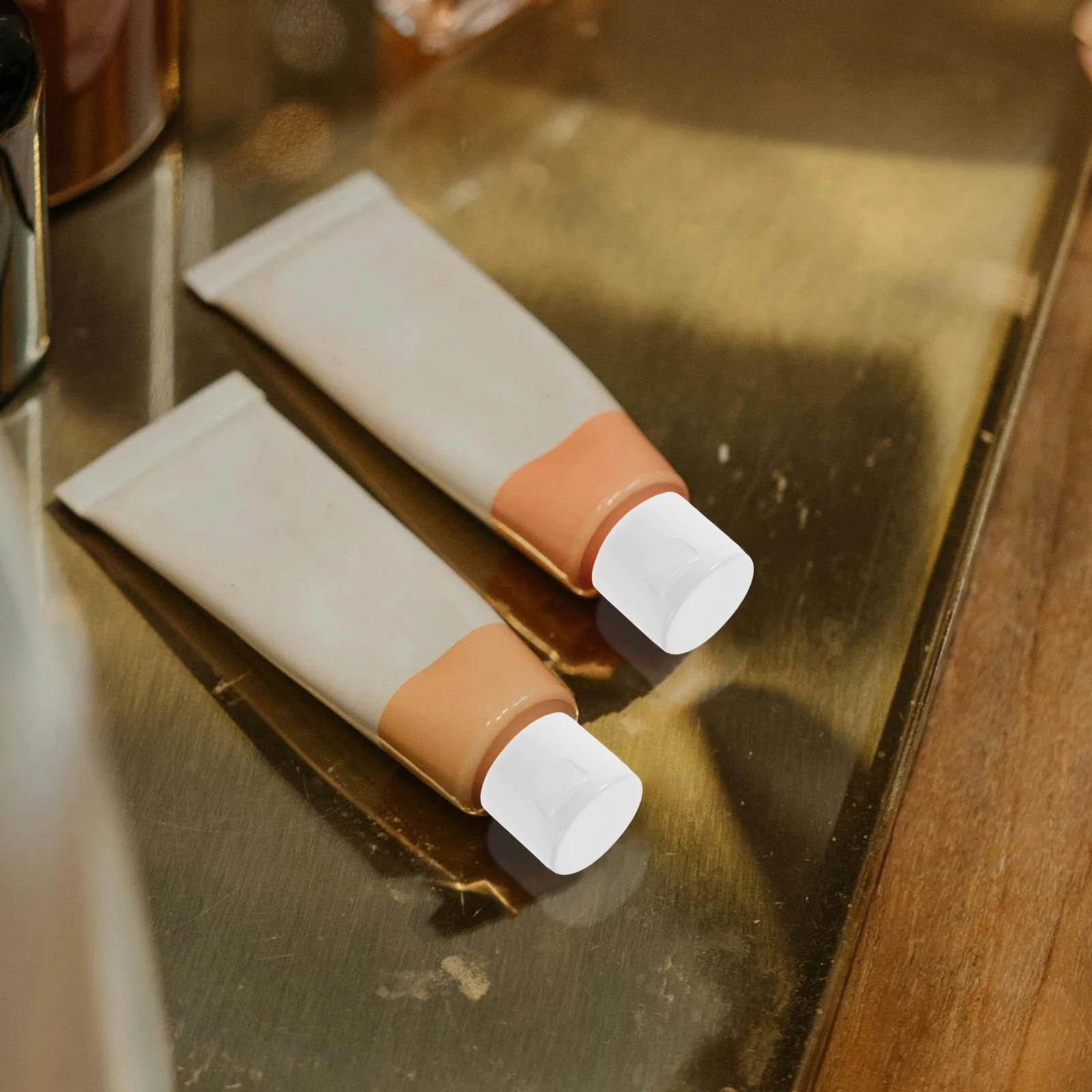 50Pcs Bottle Caps Plastic Dispensing Lids for Skincare Products Flip Top Replacements for Squeeze Bottles Shampoo