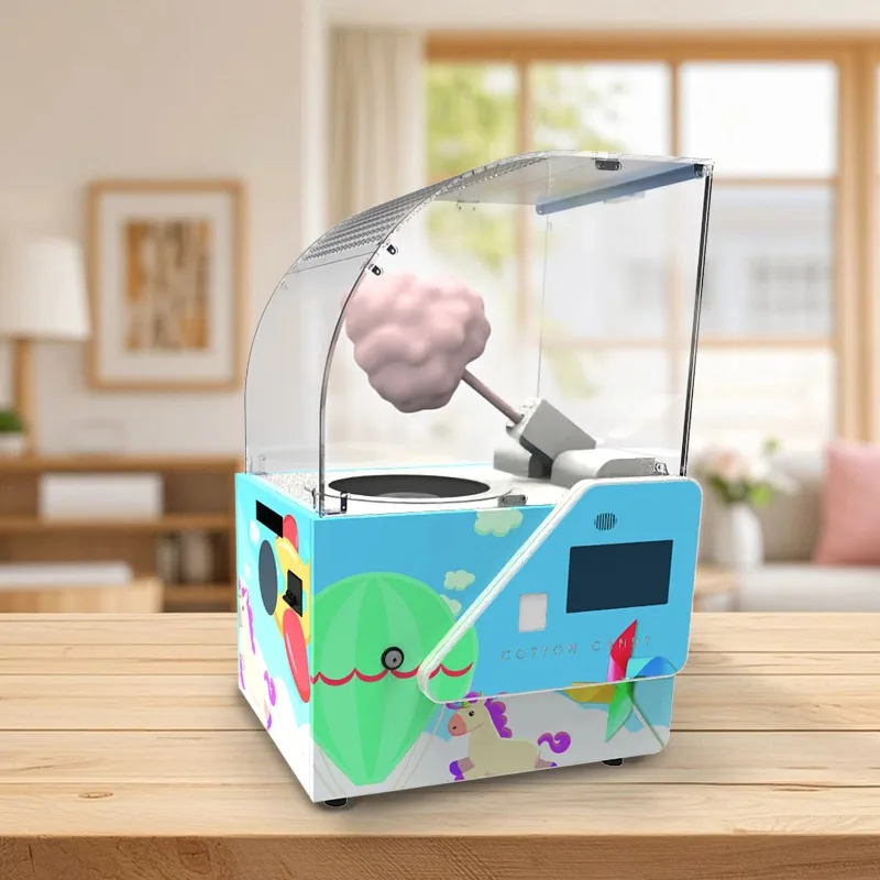 Highly Interactive Multiple Payment-Equipped Automatic Low Cost Flower Cotton Candy Floss Vending Machine Customized