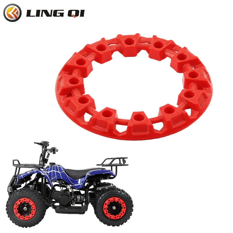 LINGQI Modified ATV Wheel Trim Hub Protection Decor Rim Cap Fit for Vehicle All Terrain wheel Plastic Cover fit to 6 Inch Tires