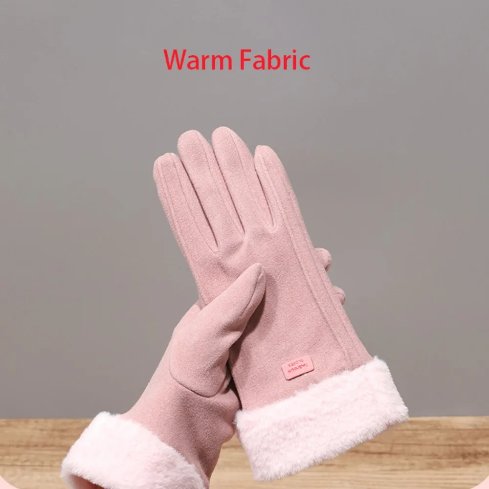 2024 Touchable Screen Winter Gloves Warm Full Finger Driving Mittens Full Finger Gloves Unisex