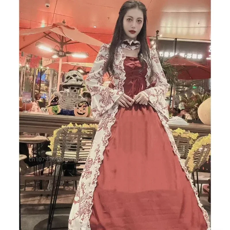 

FC6European and American Cosplay Dresses, Long Sleeved Printed Court Evening Gowns, Flared Sleeves Dresses Used for Stage P@FC8！