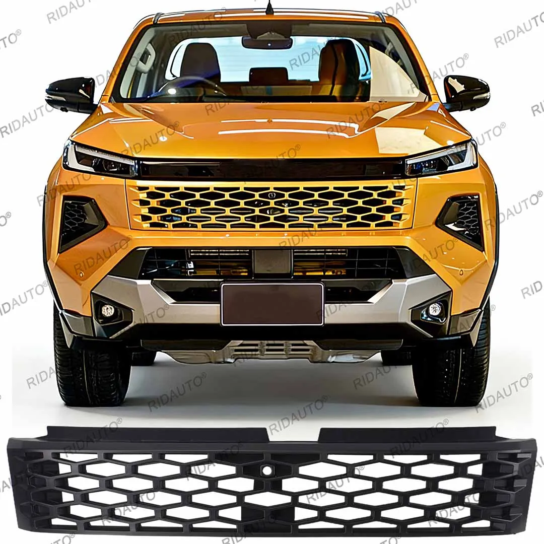 Black Front Grille Modified Front Bumper Mask Mesh Cover Complete Replacemene Grill For Hilux Travo 2026 Travo Prerunner & 4TREX
