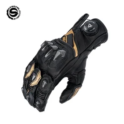 SFK Accessories For Motorcycle Gloves Racing Genuine Leather Motorbike Team Gloves Fingertip Touch Style Knob Tightening
