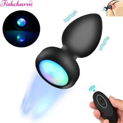 Wireless LED Colorful Light Anal Vibrator Sex Toy For Men Women Anal Plug Male Prostate Massage Vagina G Spot Vibrator Butt Plug