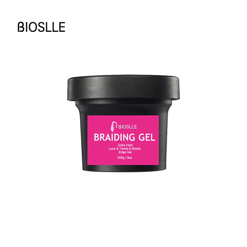 BIOSLLE 200g 8oz Hair Styling Braiding Tames Frizz Smooth Hold Loc Twist Wax Braid for 4C Hair Edge Gel