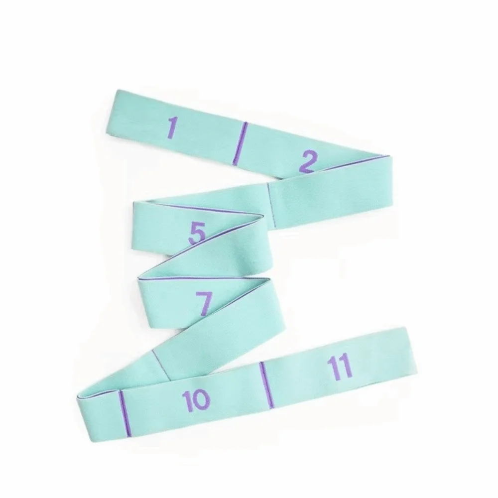 Multi Stage Yoga Stretch Band Segmented Elastic Rope Yoga Resistance Band Resistance Belt 10/11 Grid Yoga Elastic Band