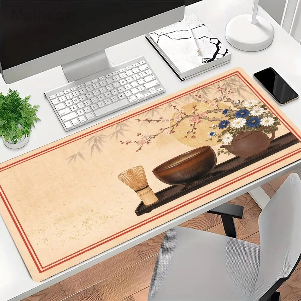 Japanese Tea Set Flower Arrangement Desk Mat Large Size For Tea Room Decoration