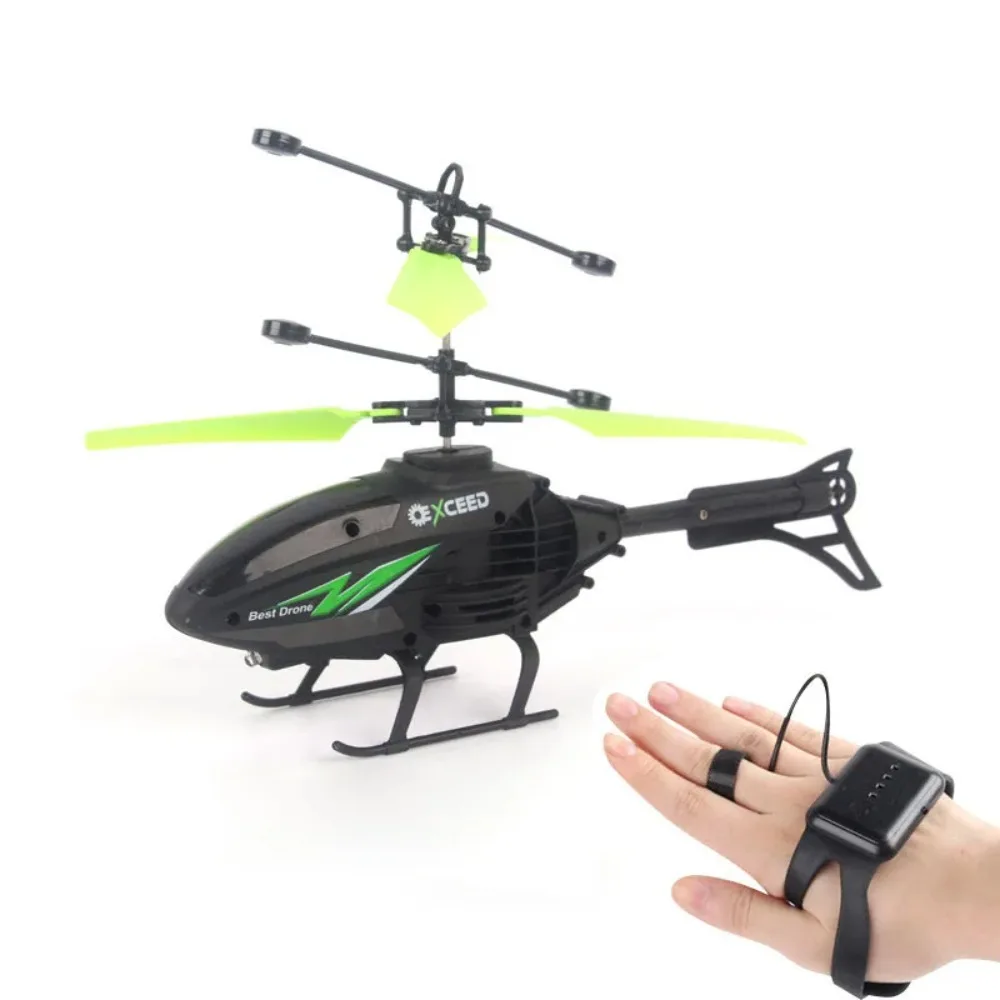 

Watch Wrist Remote Control Aircraft Hand Controlled Flying Helicopter Induction Helicopter With Lighting Rechargeable