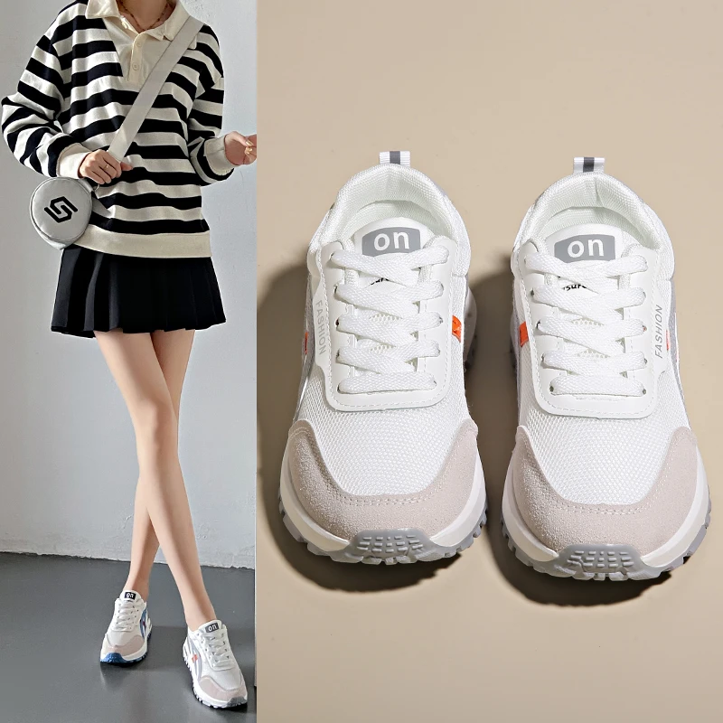 

Women Shoes Breathable All-match Mesh Shoes Casual Sports Trendy Shoes Female Wear-resistant Running Shoes for Women