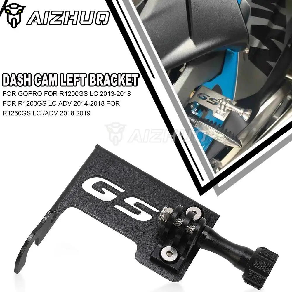 

For Go Pro Dash Cam Front Left Bracket Support Motorcycle For BMW R1200GS LC ADV R1250GS Adventure R 1200 GS R 1250GS NEW GS1250