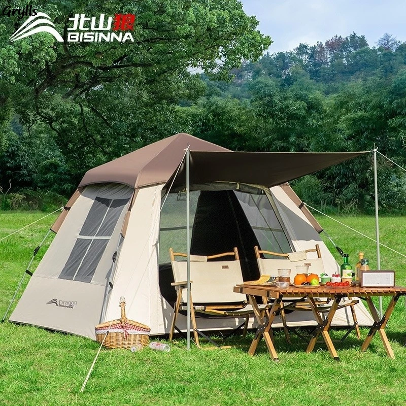 Grylls Tent Outdoor Portable Folding Fully Automatic Park Camping Wilderness Camping Equipment Rain Protection And Thickening curtis stigers i think it s going to rain today 1 cd