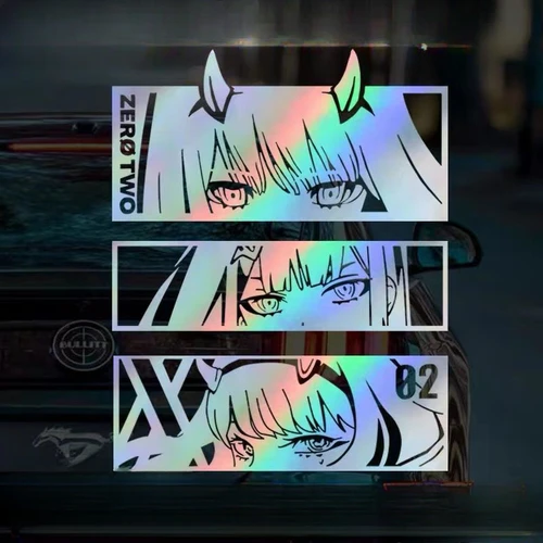 Zero Two 02 인기 애니메이션 2 차원 노트북 주변 스티커, 만화 방수 자동차 스티커, 만화 전시 선물  Best5