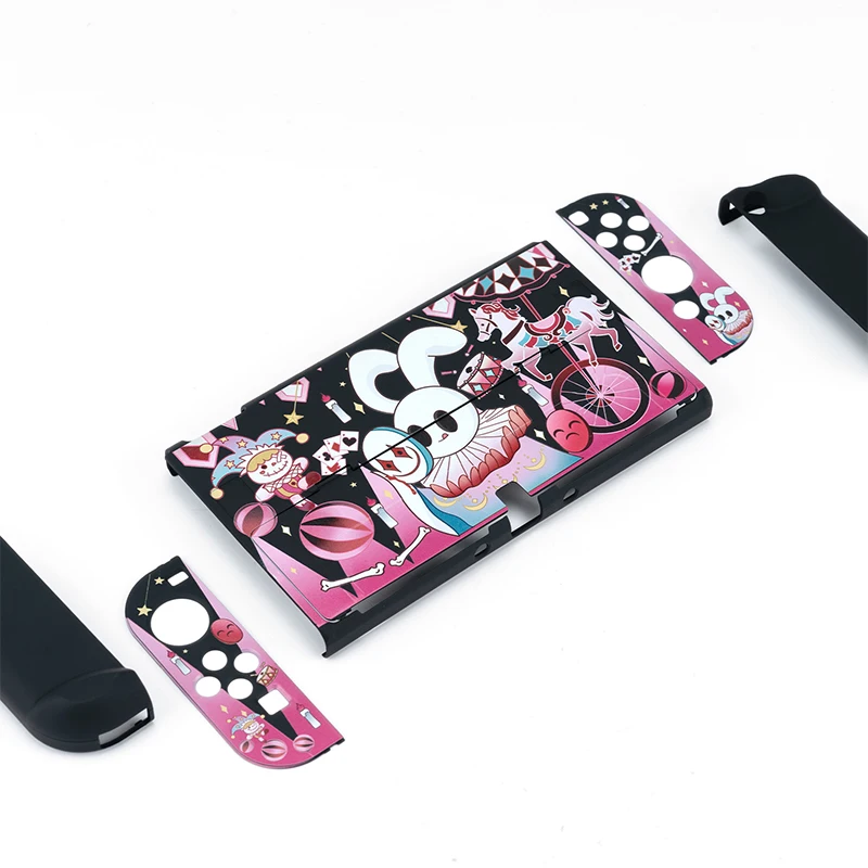 Funda Nintend Switch Oled Case Rabbit Game guscio protettivo antigraffio Hard PC Full Cover Back per Switch Oled Grip Shell