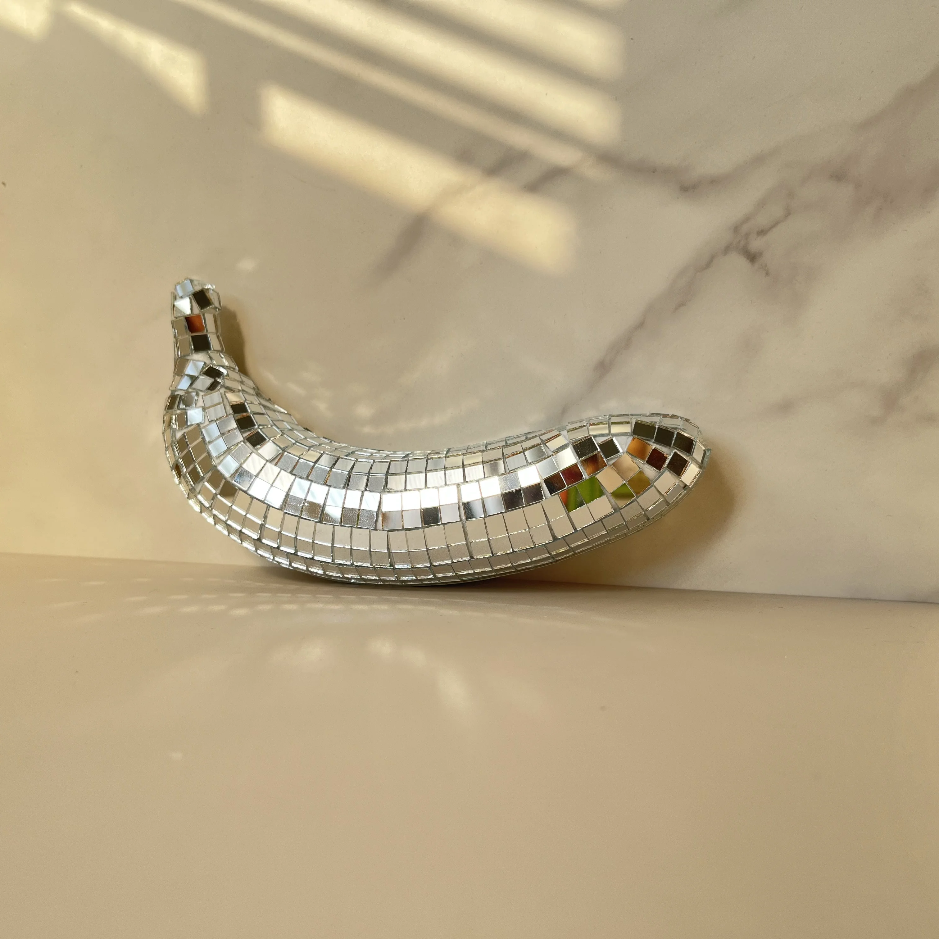 disco Banana Creative Fruit table decoration Mirror reflection Wedding Party decorations