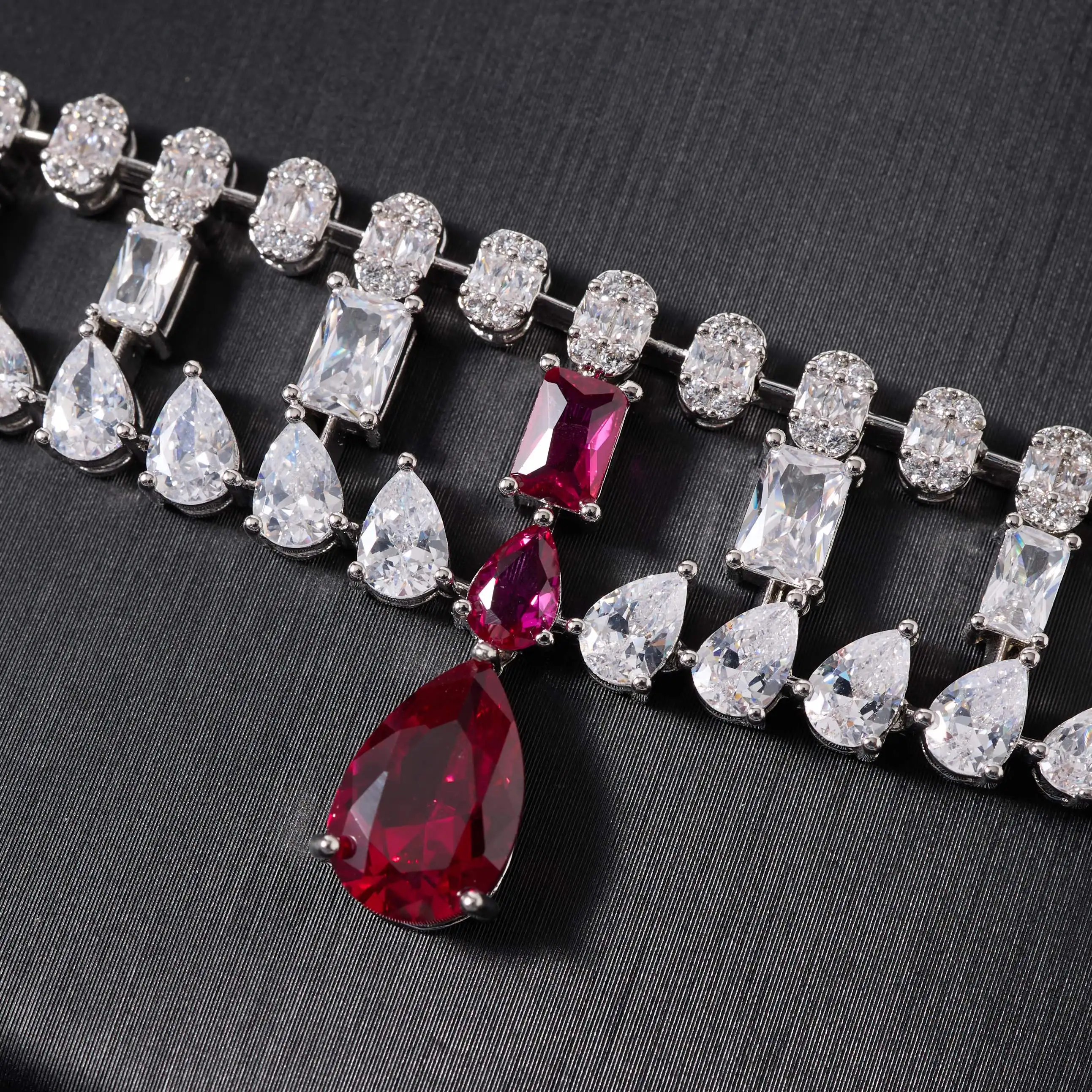 IN JEWELIFE  Choker Neck Necklaces Gift Set for Women Jewelry Sets Unique Color Cubic Zirconia Wedding Accessories 00116