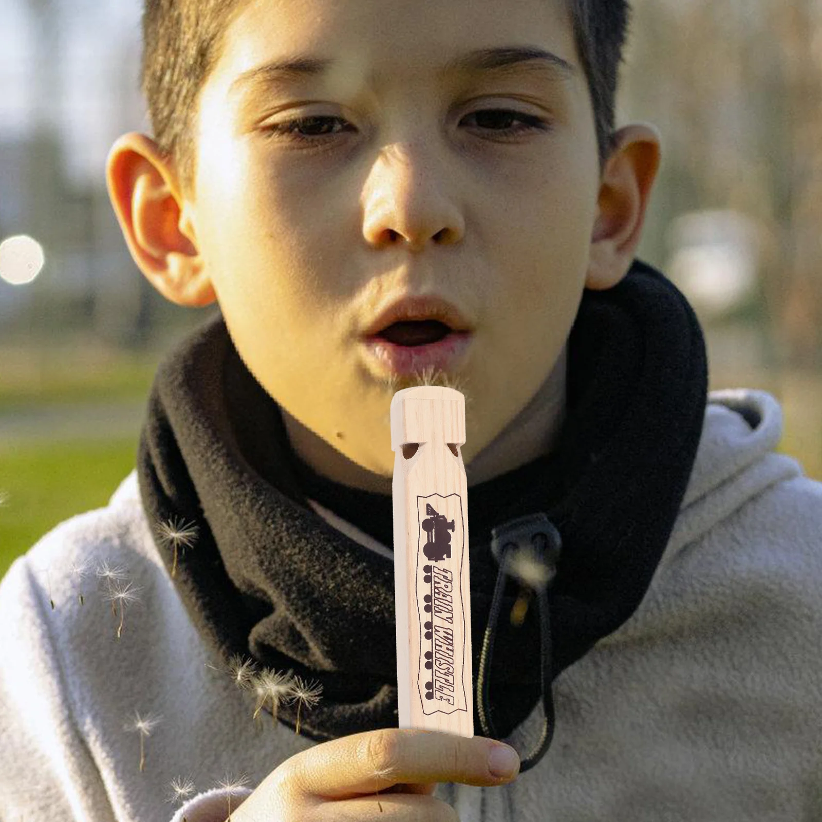 1 قطعة نمط القطار الخشبي صافرة الإبداعية الاطفال الحكم الصوت الطفل الرياح أداة مهرجان الحفلات الترفيه