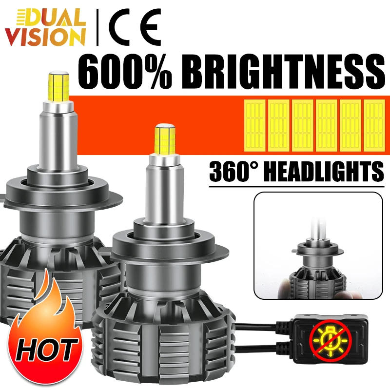 

Dualvision H7 H11 H1 Led Canbus Автомобильные фары Лампы 3D 360 LED H9 HB3 9005 HB4 9006 Автомобильные противотуманные фары Авто турболампы 12 В