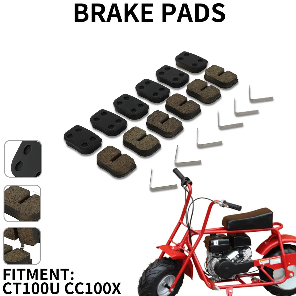 Mini Bike Disc Brake Pads For 79cc 97cc 100cc 105cc 2.8hp Coleman CT100U CC100X Baja Doodle Bug DB30 Monster Moto MMB80 MMB105