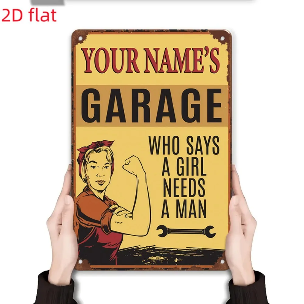 Custom Auto Repair Shop Tin Sign 8x12