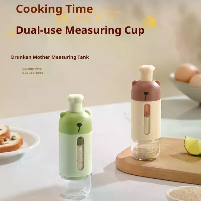 Quantitative Salt Shaker Push Type Metering Salt Dispenser Sugar Bottle Canister Moisture-Proof Kitchen Storage