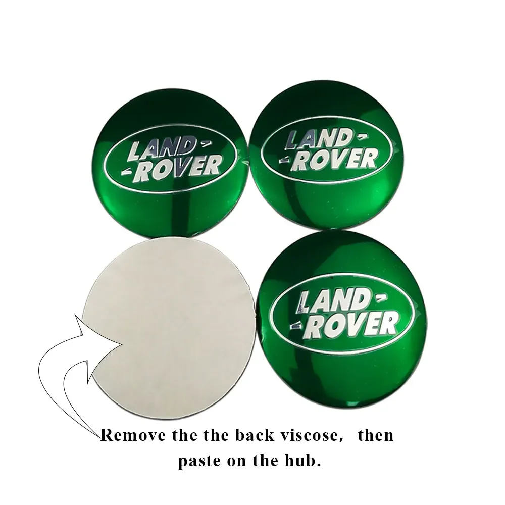 4pcs 56mm Car Wheel Center Hub Stickers for Land Rover Rnage Rover Freelander Discovery Defender Evoque Accessories Decoration